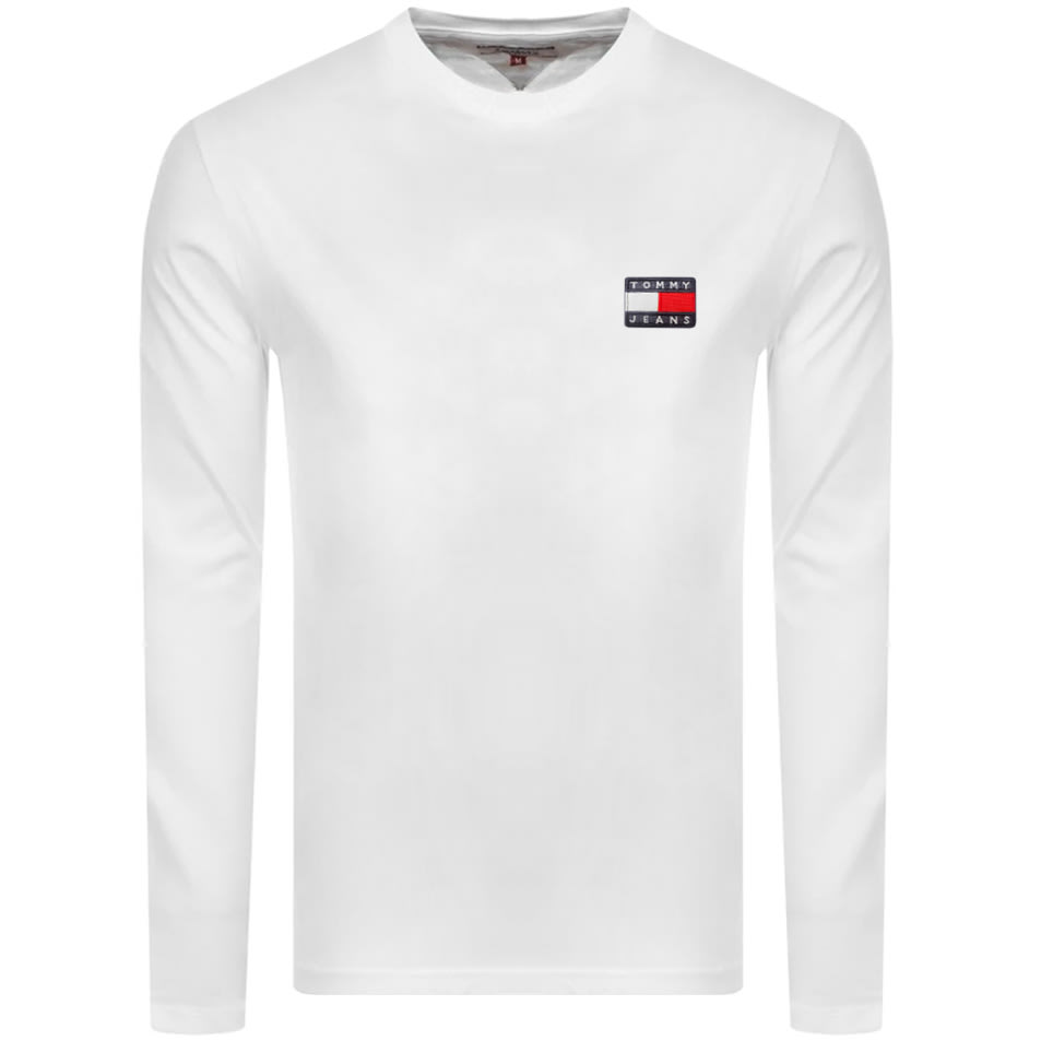 Alternative Image for ProductTommy Jeans Badge Logo Long Sleeve T Shirt White1